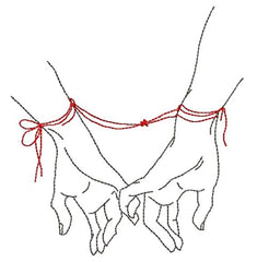 Hands Together Valentine's day _ Machine Embroidery Design