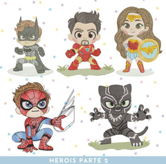 Herois kids _ Superheroes _ Machine Embroidery Design