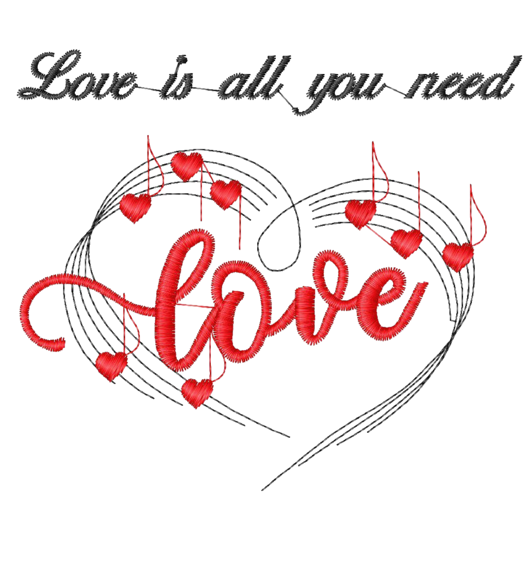 Love is all you need _ Machine Embroidery Design